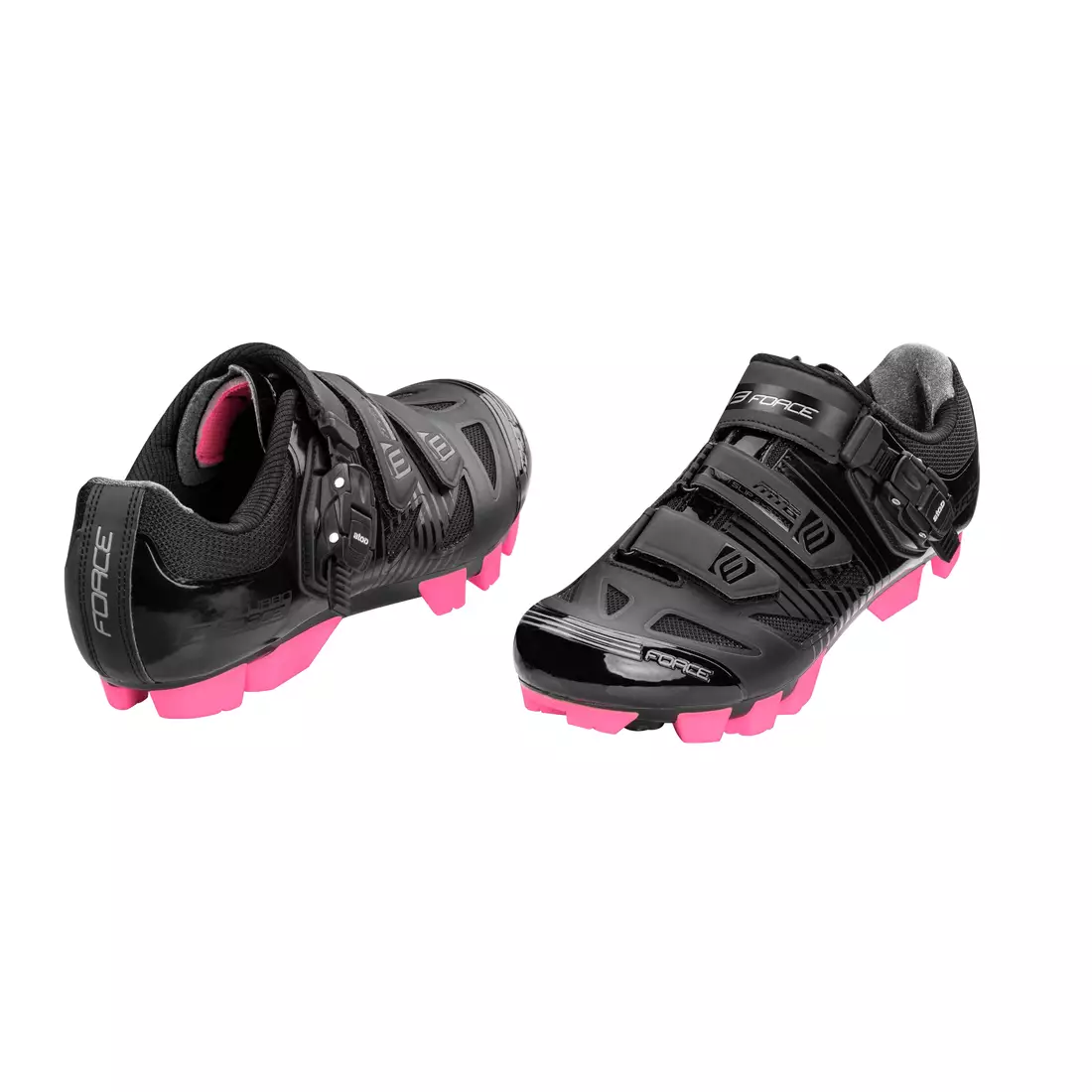 FORCE női kerékpáros cipők MTB TURBO black/pink 9407735