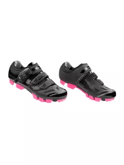 FORCE női kerékpáros cipők MTB TURBO black/pink 9407735
