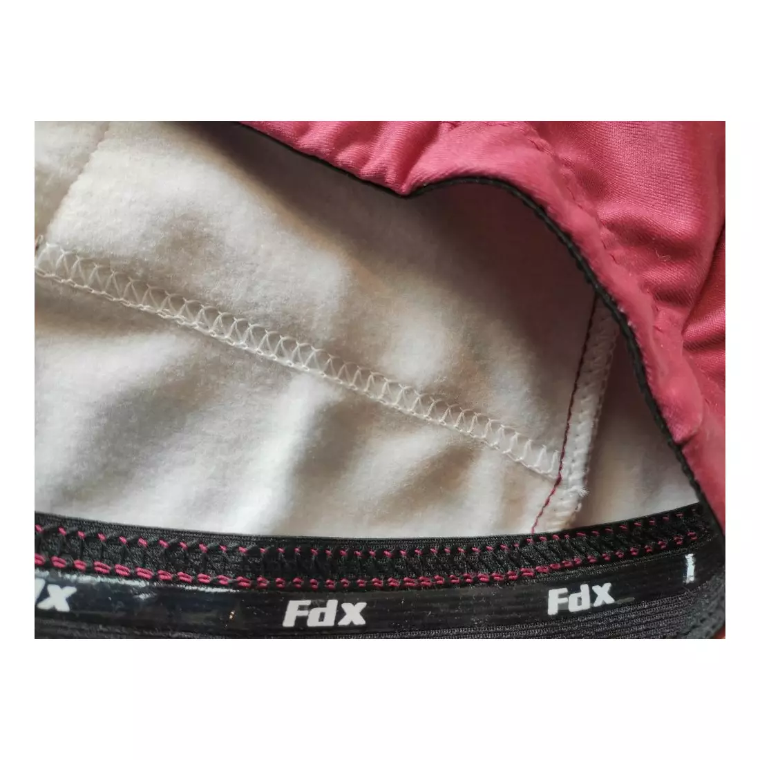 FDX 2100_01 Női szigetelt kerékpáros pulóver, bordó-rózsaszín
