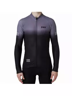 FDX 2100 Férfi szigetelt kerékpáros pulóve, fekete-szürke