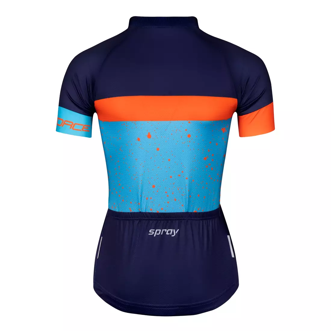 FORCE női kerékpáros mez SPRAY LADY blue/orange 90013402