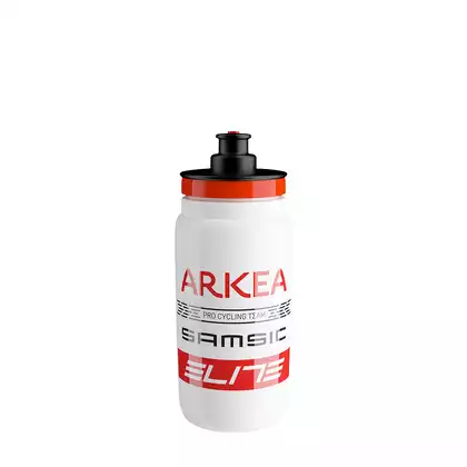 ELITE Kerékpáros vizes palack FLY TEAMS Arkea Samsic, 550ml, fekete és narancssárga EL01604343
