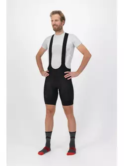 ROGELLI ESSENTIAL Férfi kerékpáros rövidnadrág nadrágtartóval, fekete