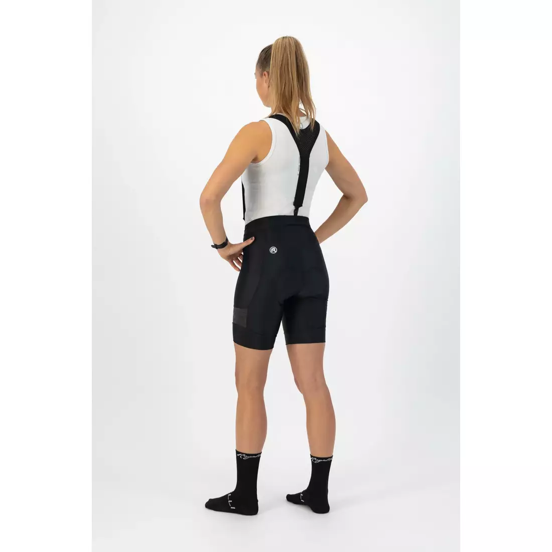 ROGELLI MELANGE Női kerékpáros rövidnadrág levehető nadrágtartóval, fekete