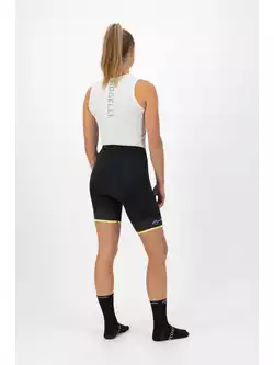 ROGELLI SELECT II Női kerékpáros nadrág, fekete és sárga