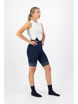 ROGELLI SELECT II Női kerékpáros rövidnadrág nadrágtartóval, kék