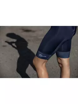 ROGELLI SELECT II Női kerékpáros rövidnadrág nadrágtartóval, kék