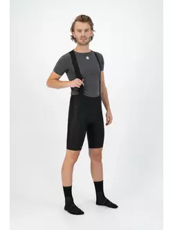 Rogelli DISTANCE nadrágtartós férfi kerékpáros rövidnadrág, fekete