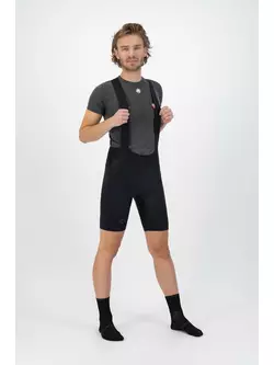 Rogelli DYNAKNIT nadrágtartós férfi kerékpáros rövidnadrág, fekete
