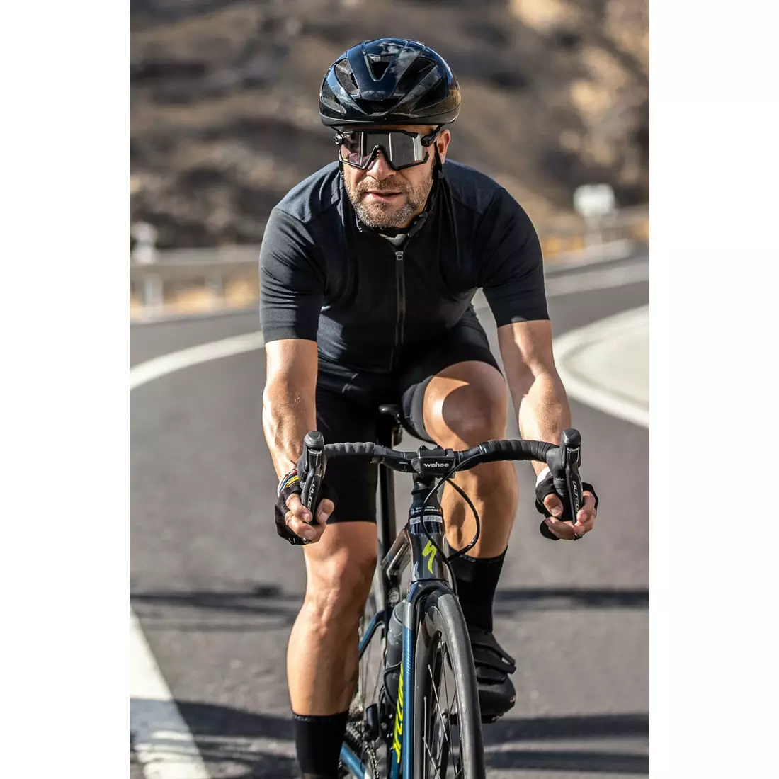 Rogelli MELANGE férfi kerékpáros mez, szürke-fekete