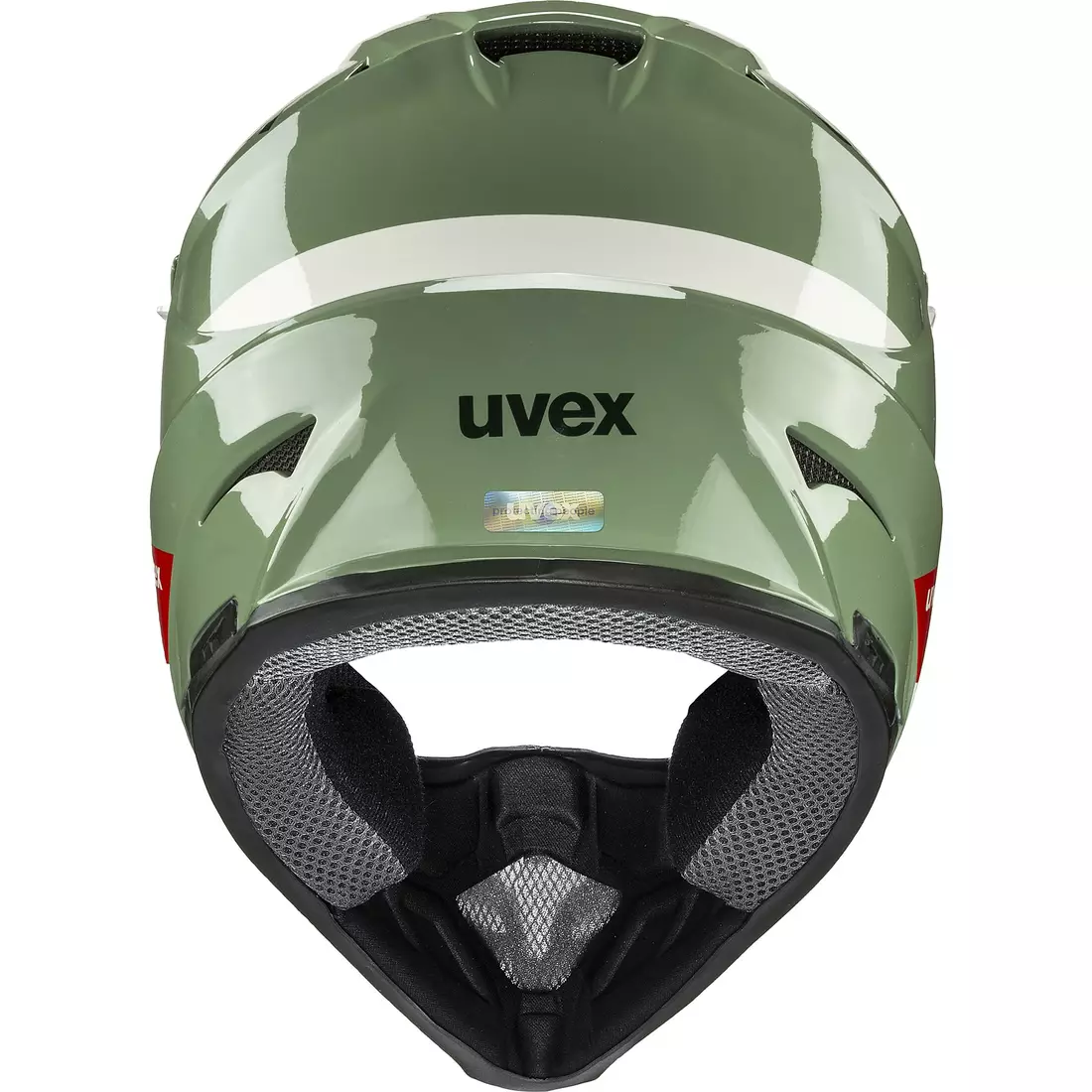 UVEX HLMT 10 BIKE Kerékpáros sisak Full Face, zöld-fehér