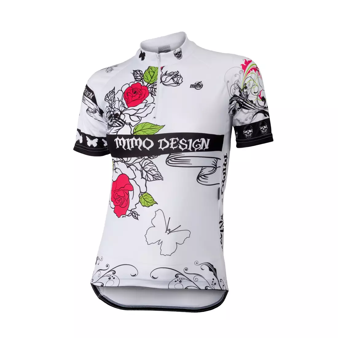 MikeSPORT DESIGN - ROSES - női kerékpáros mez, színe: Fehér
