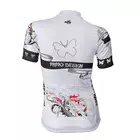 MikeSPORT DESIGN - ROSES - női kerékpáros mez, színe: Fehér