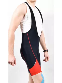 ROGELLI MAGASA - férfi kantáros rövidnadrág, COOLMAX - szín: Fekete és piros