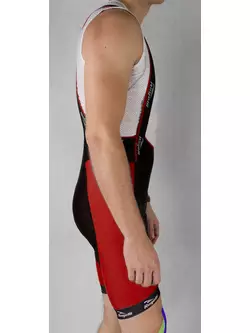 ROGELLI PORCARI - férfi kantáros rövidnadrág, színe: fekete és piros