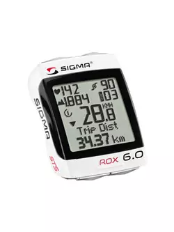 SIGMA SPORT ROX 6.0 - kerékpárkomputer, szín: Fehér