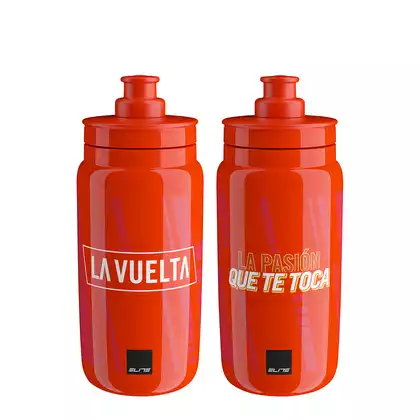ELITE FLY Teams 2021 Kerékpáros vizes palack Vuelta Iconic Red, 550ml 