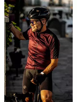 ROGELLI EXPLORE férfi kerékpáros mez, gesztenyebarna