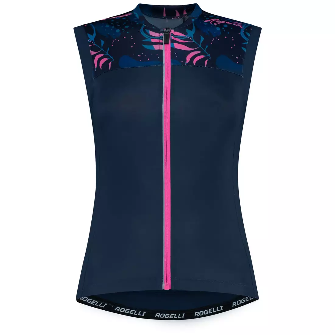 ROGELLI HARMONY Ujjatlan női kerékpáros mez, sötétkék és rózsaszín