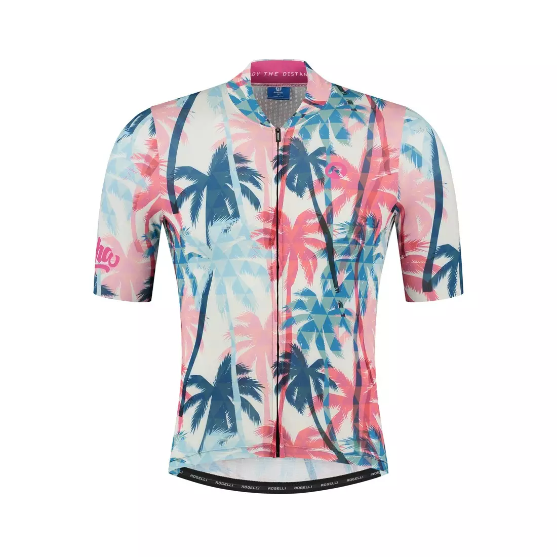 ROGELLI HAWAII férfi kerékpáros póló, kék-rózsaszín