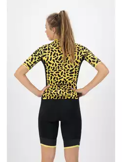 Rogelli ABSTRACT női kerékpáros mez, sárga-fekete