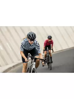 Rogelli ABSTRACT női kerékpáros mez, türkiz-fekete