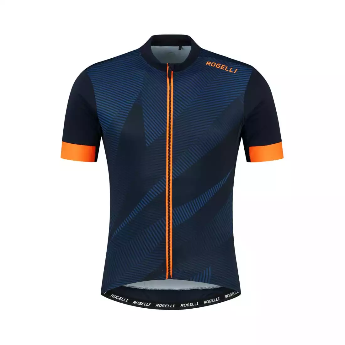 Rogelli DUSK férfi kerékpáros mez, kék-narancs