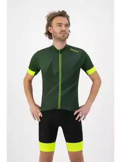 Rogelli DUSK férfi kerékpáros mez, zöld sárga