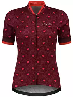 Rogelli HEARTS női kerékpáros mez, barna-rózsaszín