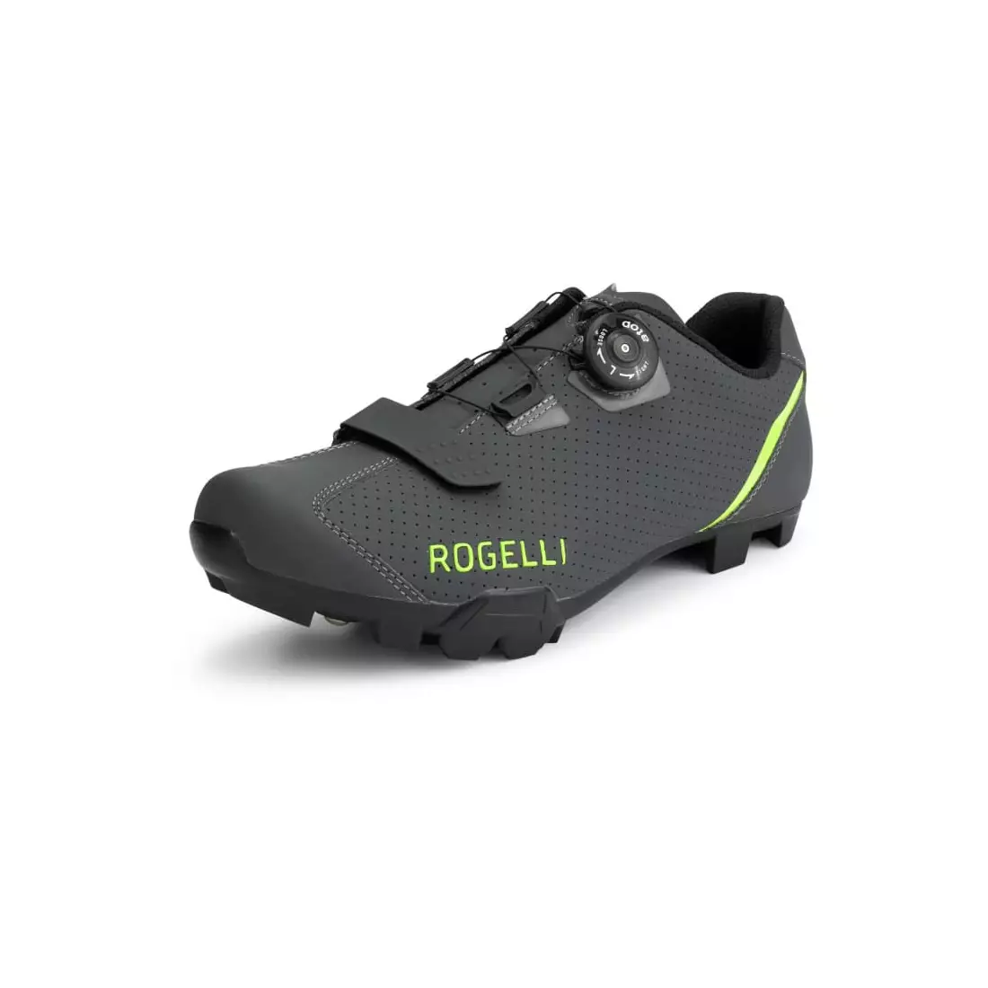 Rogelli MTB R400X férfi MTB kerékpáros cipő, szürke-fluorsárga