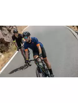 Rogelli TERRAZZO férfi kerékpáros mez, kék-narancs