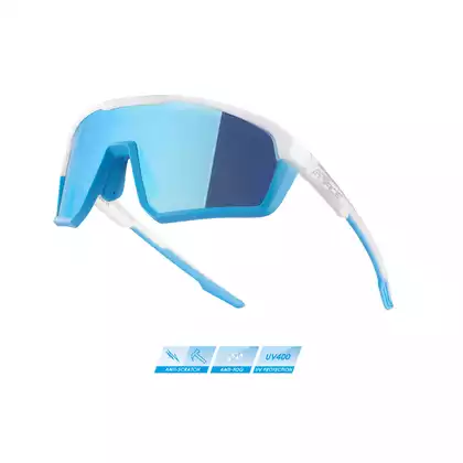 FORCE APEX Sportszemüveg, fehér és szürke