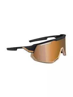 FORCE ATTIC Sportszemüveg cserélhető lencsékkel, fekete és arany