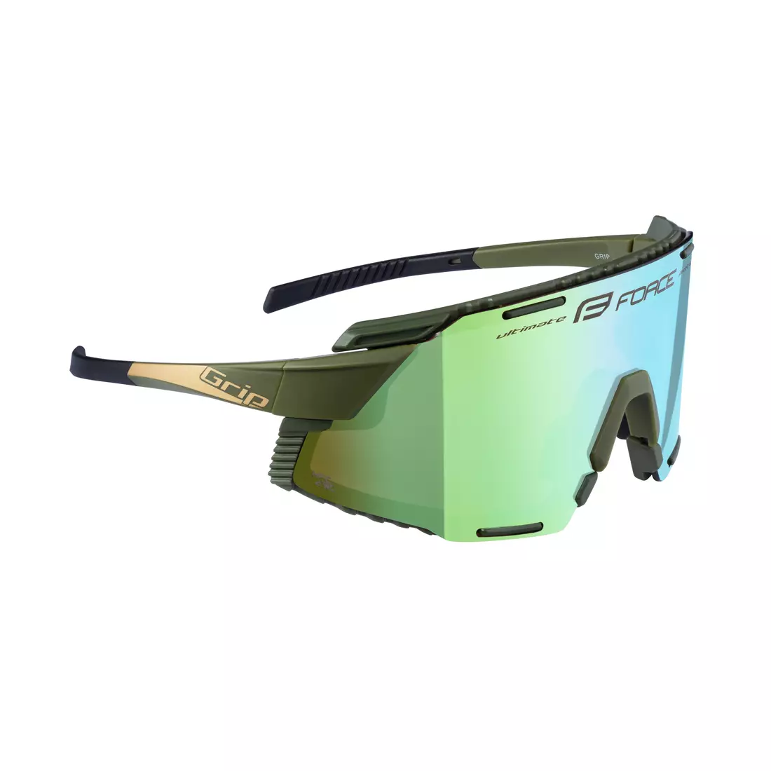 FORCE GRIP Sport szemüveg, olíva-arany