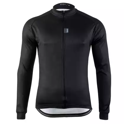 KAYMAQ DESIGN KYQ-LS-1001-3 férfi kerékpáros pulóver fekete