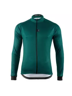 KAYMAQ DESIGN KYQ-LS-1001-4 férfi kerékpáros pulóver sötétzöld