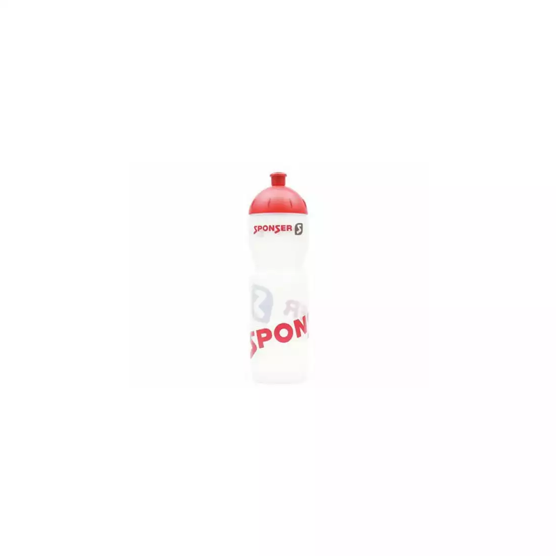 SPONSER NETTO kerékpáros vizes palack 750 ml, átlátszó fehér/piros