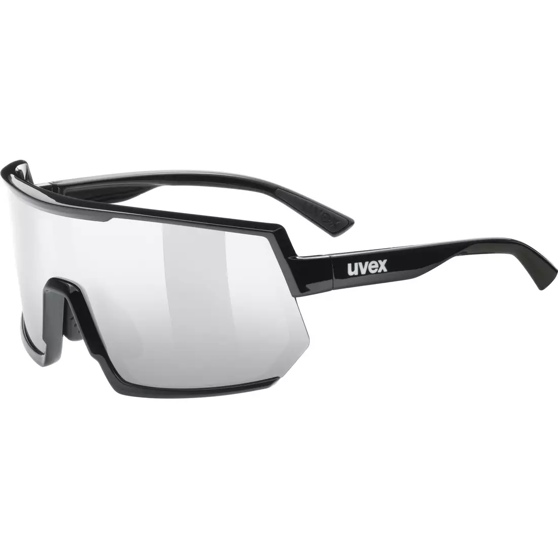UVEX sportszemüveg Sportstyle 235 mirror silver (S3), fekete