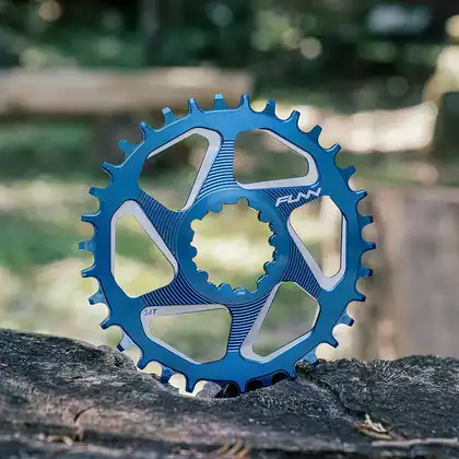 FUNN SOLO DX 28T NARROW- WIDE kerékpár lánckerék a forgatáshoz kék