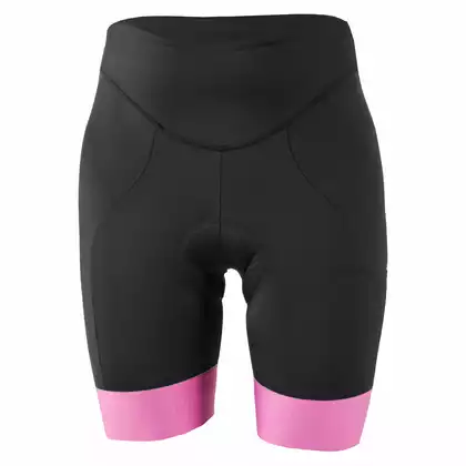 KAYMAQ DESIGN KQSII-2003 Női nadrágtartó nélküli nadrág, fekete-rózsaszín