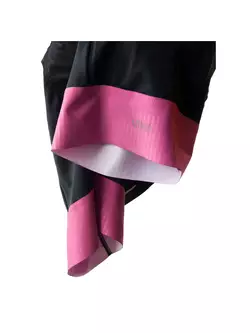 KAYMAQ DESIGN Női nadrágtartó nélküli nadrág, 3/4 fekete-rózsaszín KQSII-3003 