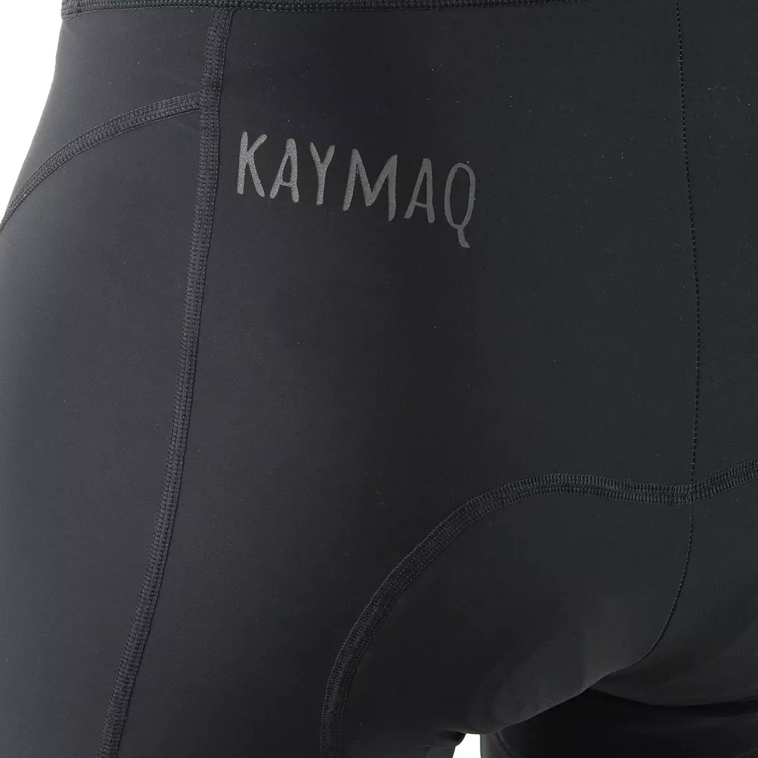 KAYMAQ ELBIBM601 nadrágtartós férfi kerékpáros rövidnadrág, fekete