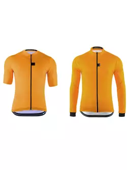 [Set] KAYMAQ DESIGN KYQ-SS-1001-1 férfi rövid ujjú kerékpáros mez, sárga + KAYMAQ DESIGN KYQ-LS-1001-1 férfi kerékpáros pulóver sárga