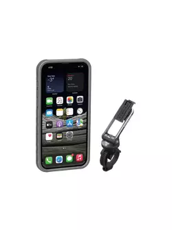 TOPEAK RIDECASE Borító + biciklitartó a telefonhoz Iphone 13 Pro Max, fekete/szürke