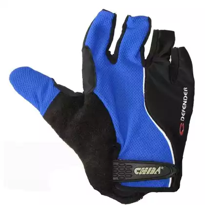 CHIBA DEFENDER Mănuși de ciclism, albastre și negre 