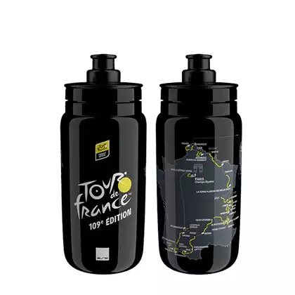 ELITE FLY Tour de France Kerékpáros vizes palack, 550ml, fekete