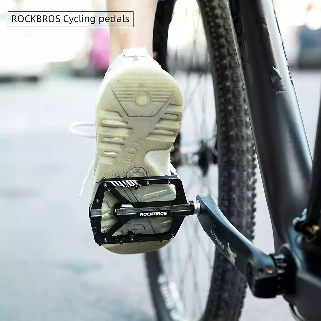 ROCKBROS 2018-12BBK Platform kerékpár pedálok, alumínium, fekete
