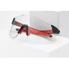Rockbros 14110001002 sport szemüveg fotokróm + korrekciós betéttel fekete és piros