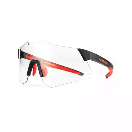 Rockbros 14110001002 sport szemüveg fotokróm + korrekciós betéttel fekete és piros