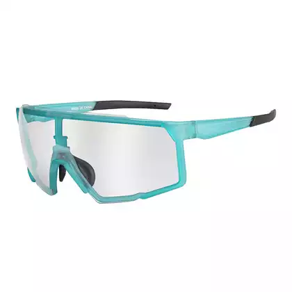 Rockbros SP22BL Polarizált kerékpáros / sport szemüveg, türkiz